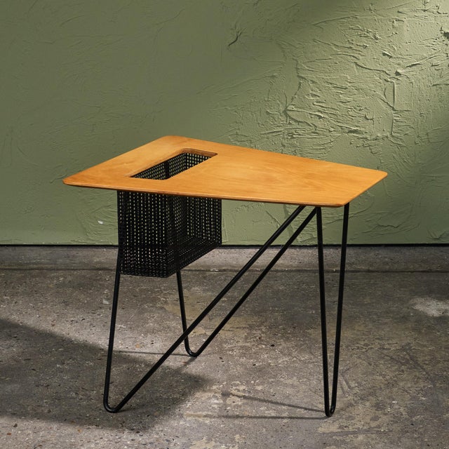 TM03 Side Table in Birch and Metal by Cees Braakman for Pastoe, Netherlands, 1953 For Sale - Image 11 of 11