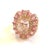 Bochic “Orient” Pink Sapphire & Pink Kunzite Cluster Ring Set 18K Gold & Silver, Size 9 For Sale - Image 4 of 10
