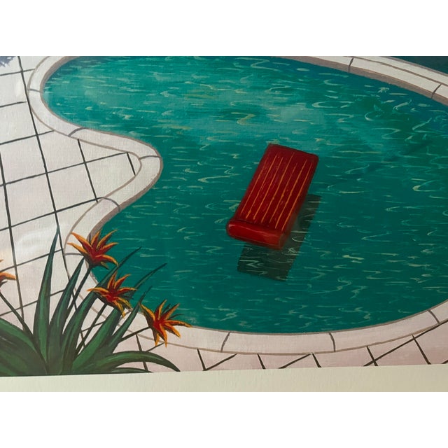 Postmodern Francois Ledan “Piscine Palette” Seriolithograph Signed Limited Edition For Sale - Image 3 of 8