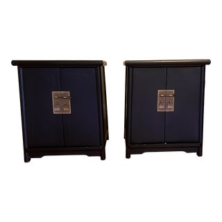 Vintage Mid Century Asian Nightstands - a Pair For Sale
