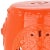 Modern Coin Garden Stool in Orange For Sale - Image 3 of 4