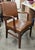 Pair of Mid 20th Century Gunlocke Georgian Style Mahogany and Vinyl Armchairs For Sale In Washington DC - Image 6 of 9