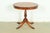Imperial Furniture Georgian Mahogany Pedestal Floral Painted Side Table or Tea Table, Circa 1940s For Sale - Image 12 of 12