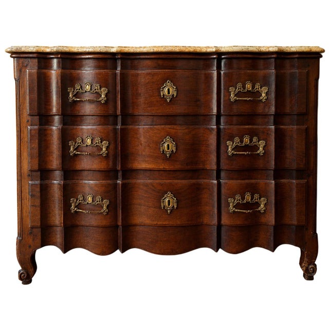 Louis XV Bordeaux-Style Mahogany Commode with Marble Top For Sale - Image 9 of 9