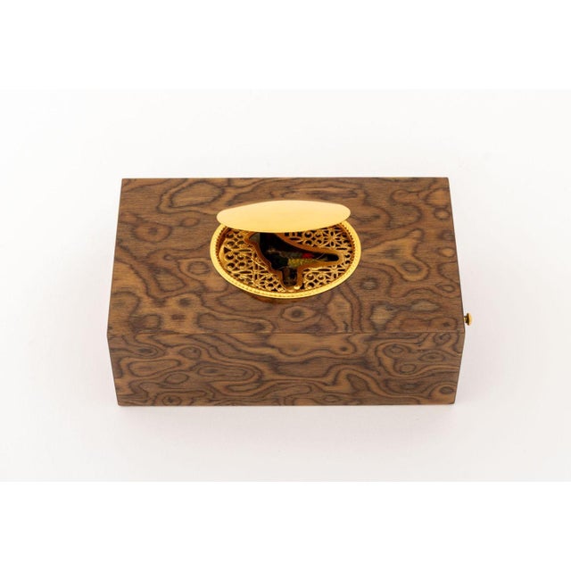 Mid 20th Century Reuge Music No. 198 Ash Singing Bird Box For Sale - Image 5 of 11