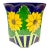 Vintage Heavy Mexican Sunflower Planter For Sale