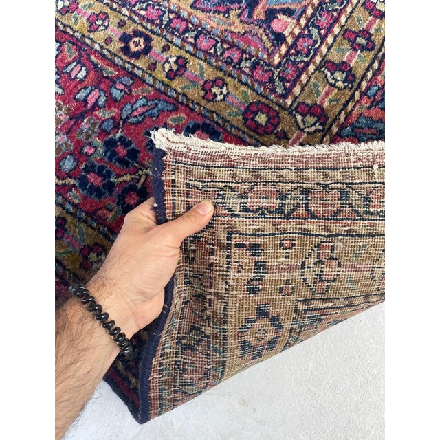 Persian Decorative Antique Northeast Khorassan-Mashad Palmettes Rug 8.6 x 11 For Sale - Image 3 of 18