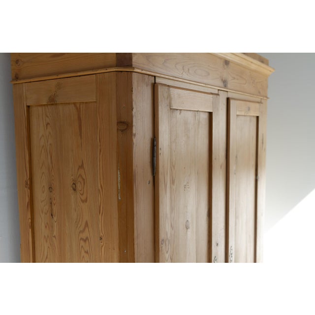 Antique Farmhouse Danish Pine Wardrobe, 1880s For Sale - Image 10 of 18