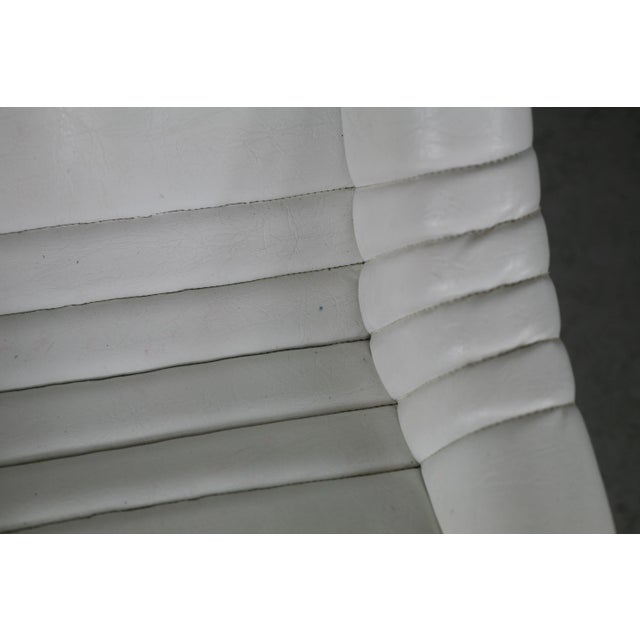 1970s Space Age Armchair in Steel and Faux Leather, France, 1970s For Sale - Image 5 of 14