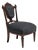 19th Century United Kingdom Charcoal Grey Carved Wood Side Chair For Sale