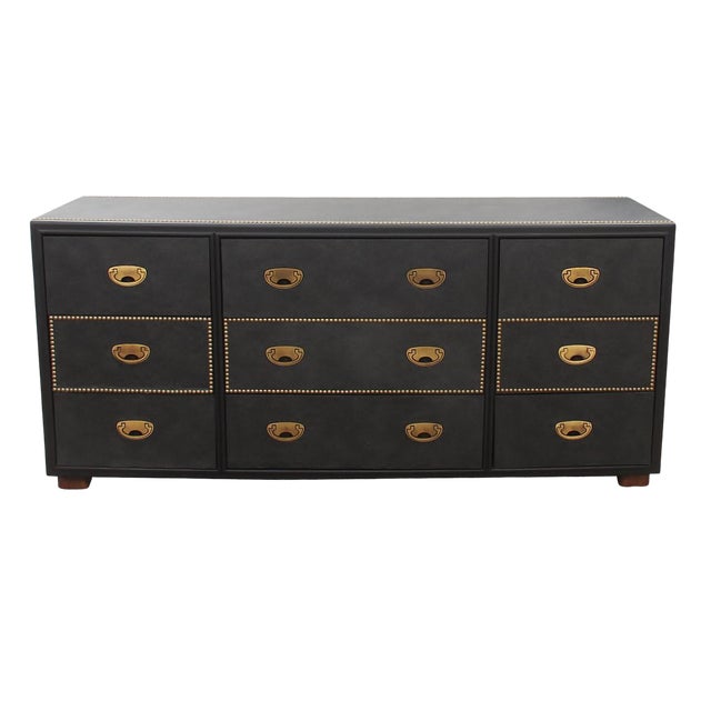 Solid Wood Faux Leather Wrapped Dresser Chairish