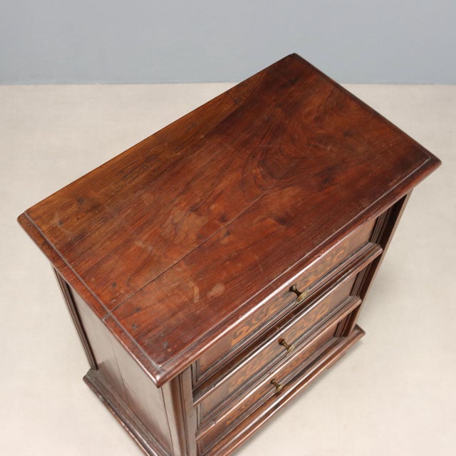 Wood Baroque Walnut Bedside Table For Sale - Image 7 of 9