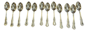Silver-Plated Dessert Spoons with Russell Pattern by Mappin & Webb, Set of 12