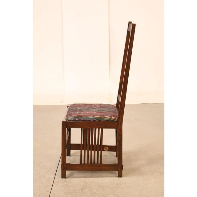 Stickley Mission Collection Set of Four Oak Spindle Side Dining Chairs For Sale - Image 15 of 18