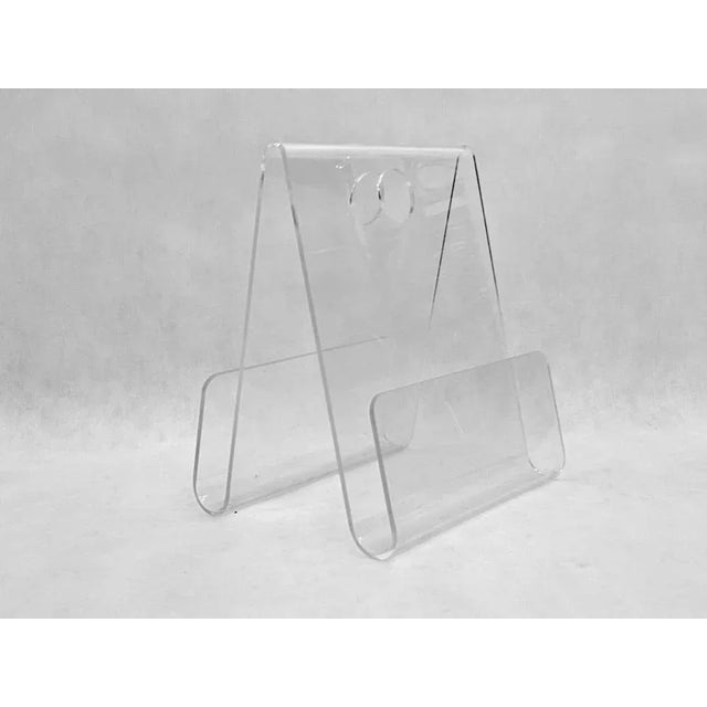 Acrylic Glass Magazine Rack, 1970s, in Flawless conditions. Designed 1960 to 1969