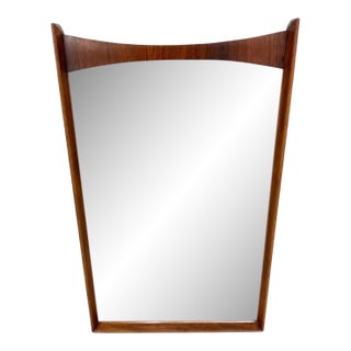 Mid-Century Modern Kent Coffey Perspecta Walnut & Rosewood Wall Mirror For Sale