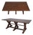 Large Rustic Style X Base Trestle Dining Table For Sale