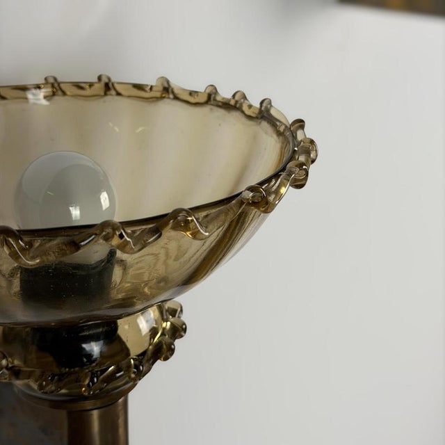 Art Deco Amber Murano Glass Sconces by Aureliano Toso for Toso, 1940s, Set of 2 For Sale - Image 11 of 18