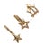 Early 21st Century Trio Gold & Diamond Sparkly Star Earrings, 3 Pieces For Sale - Image 5 of 10