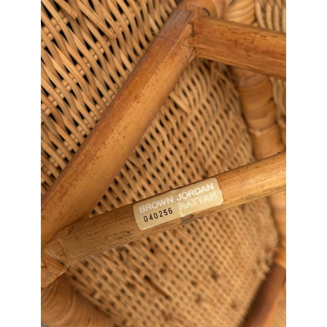 Vintage Brown Jordan Braided Wicker Sofa For Sale - Image 12 of 18