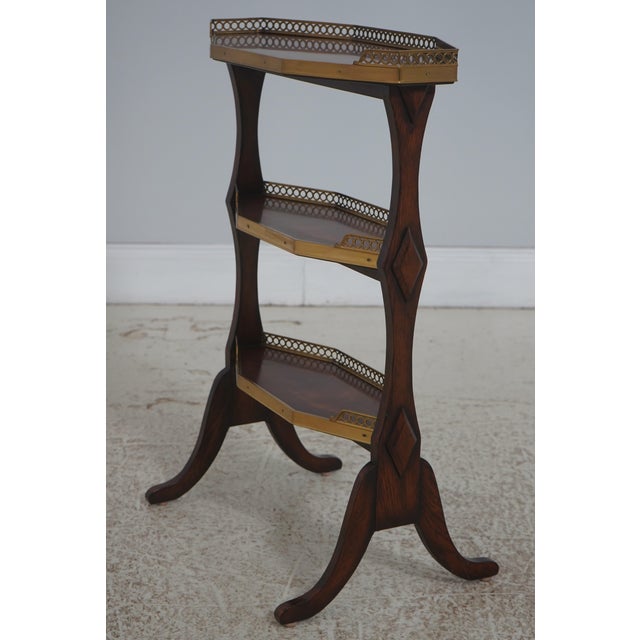 Age: Approx: 30 Years Old Details: ‘The Sometime Table’ Nice Decorative Table Mahogany Brass Gallery Top High Quality...