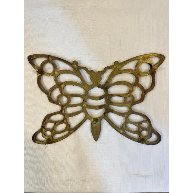 Vintage Butterfly Trivet in the Style of Virginia Metalcrafters For Sale - Image 4 of 6