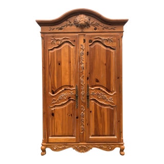 Ethan Allen Country French Pine Legacy Armoire For Sale