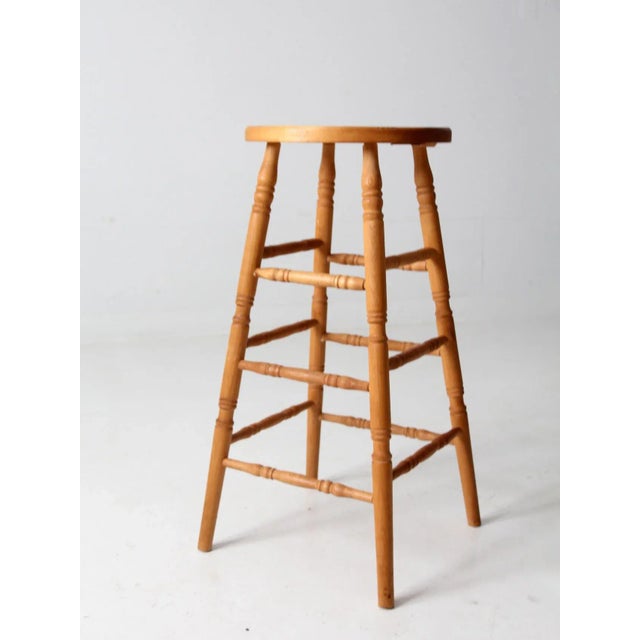 Wood Vintage Union City Chair Co Stool For Sale - Image 7 of 12