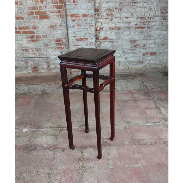 Vintage Chinese Hand Carved Redwood Stand For Sale - Image 10 of 10