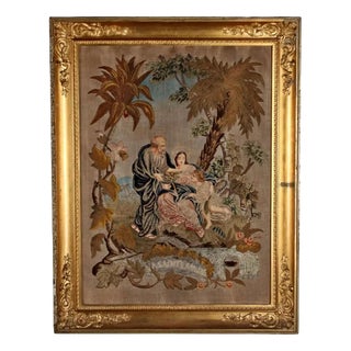 Handwoven Gobelin with Religious Motif, 1820 For Sale
