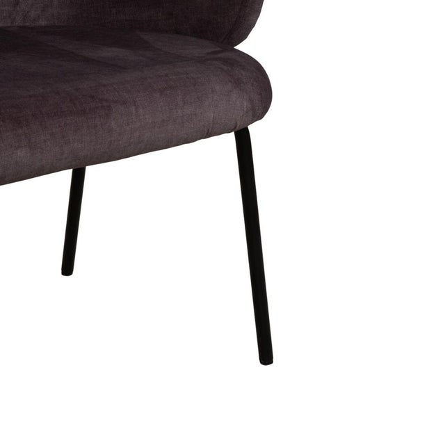 Baroness Ona Fabric Bench Brown Grey with Pattern For Sale - Image 4 of 12