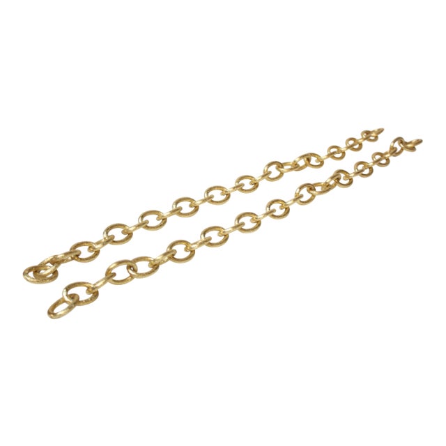 Vintage Gilt Metal Decorative Chains - a Pair For Sale