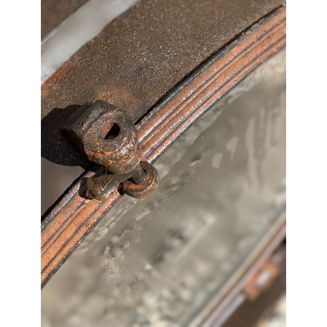 Large Bulls Eye Windows of a French Castle in Cast Iron, 1880, Set of 4 For Sale - Image 11 of 14