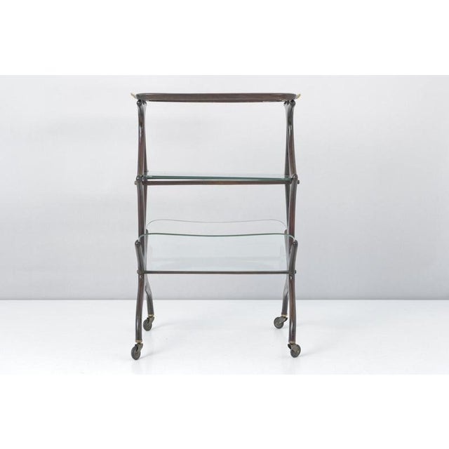 Black Table on Castors by Cesare Lacca for Cassina, Italy, 1955 For Sale - Image 8 of 13