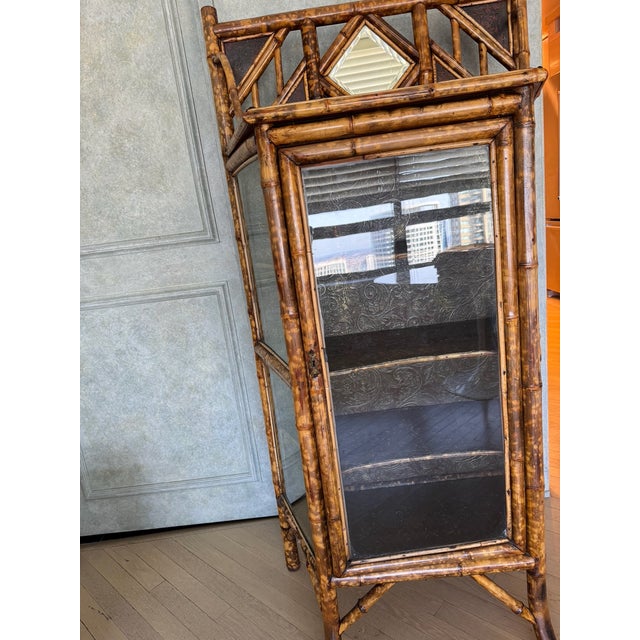 Antique British Colonial Bamboo Etegere For Sale In Chicago - Image 6 of 8