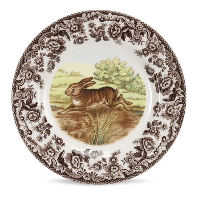 English Spode Woodland Salad Plate 8", Rabbit For Sale - Image 3 of 3