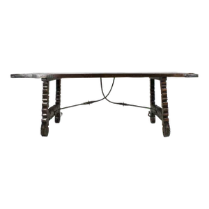 Antique Walnut Poplar Trestle Table