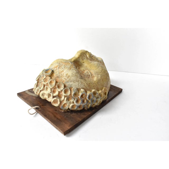 Mid-Century Ceramic Head Wall Sculpture For Sale - Image 4 of 8