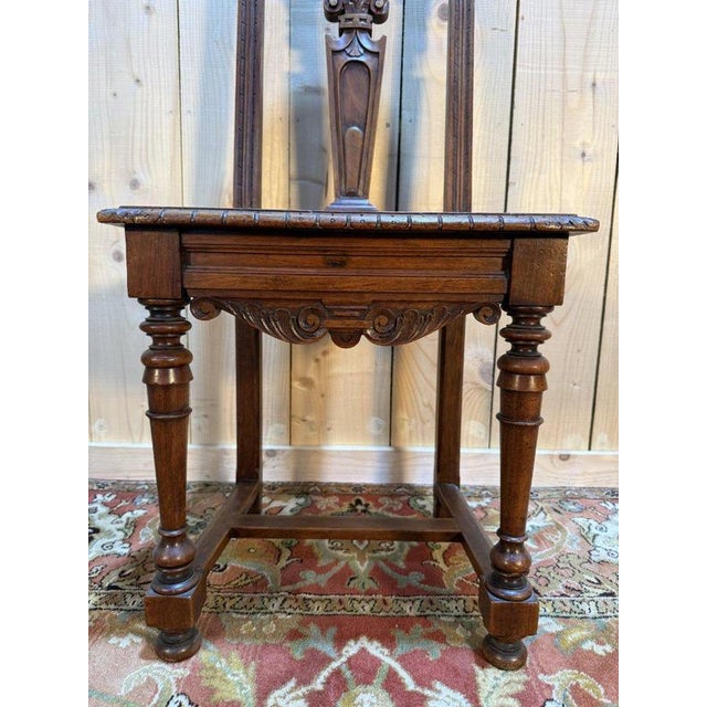 Brown Neo-Renaissance Walnut Chairs, Set of 8 For Sale - Image 8 of 10