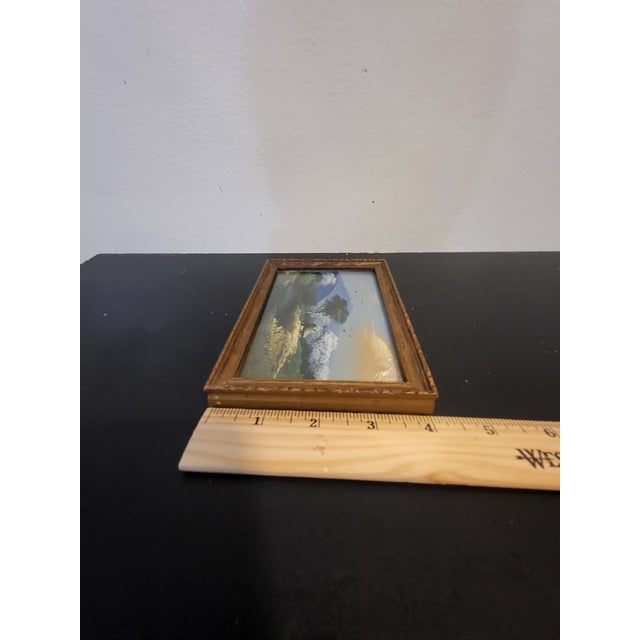 1980s Original Framed Miniature Landscape Oil Painting For Sale - Image 12 of 12