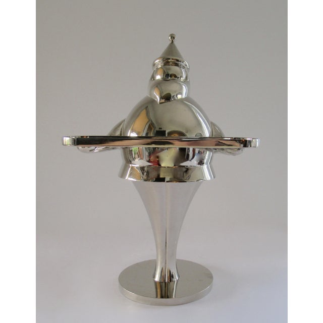 Huge Pottery Barn Santa Baby Silver Art Deco Style Vintage Christmas