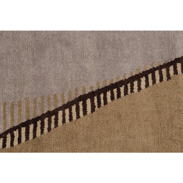 Rug & Kilim’s Modern French Art Deco Style Rug in Gray with Geometric Pattern - 14x20 For Sale In New York - Image 6 of 7