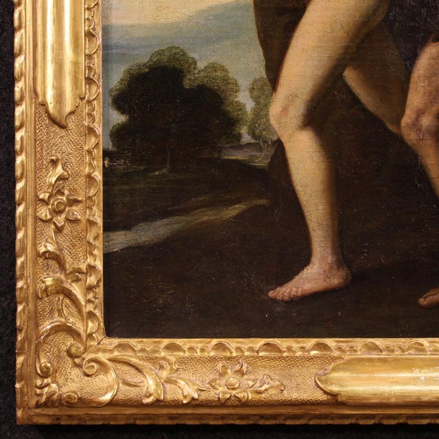 Italian Artist, The Expulsion of Adam and Eve from the Garden of Eden, 1640, Oil on Canvas, Framed For Sale - Image 8 of 16