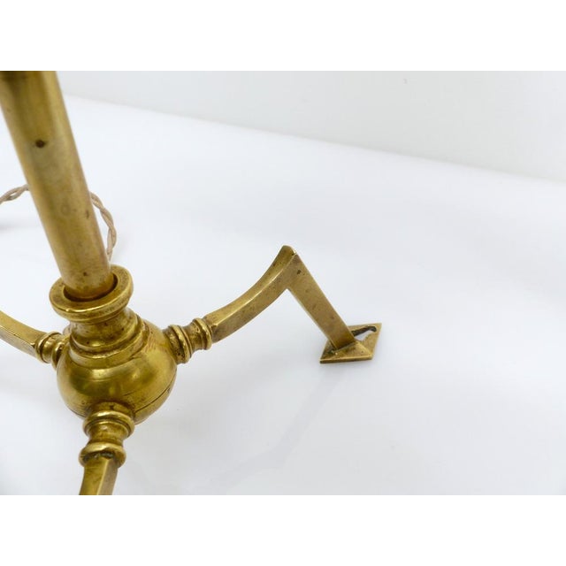 Gold Articulated Tripod Lamp Base in Brass, 1920s For Sale - Image 8 of 11