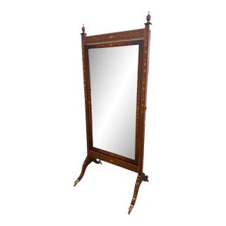 English Regency Inlaid Dressing Mirror For Sale