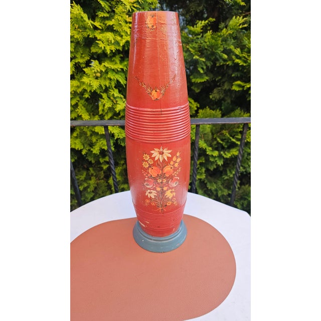 Painted Wooden Umbrella Stand, 1950s For Sale - Image 6 of 6