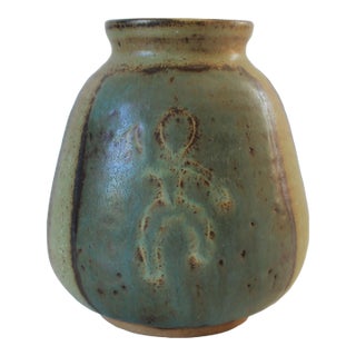 Vintage Studio Art Pottery Vessel or Vase For Sale