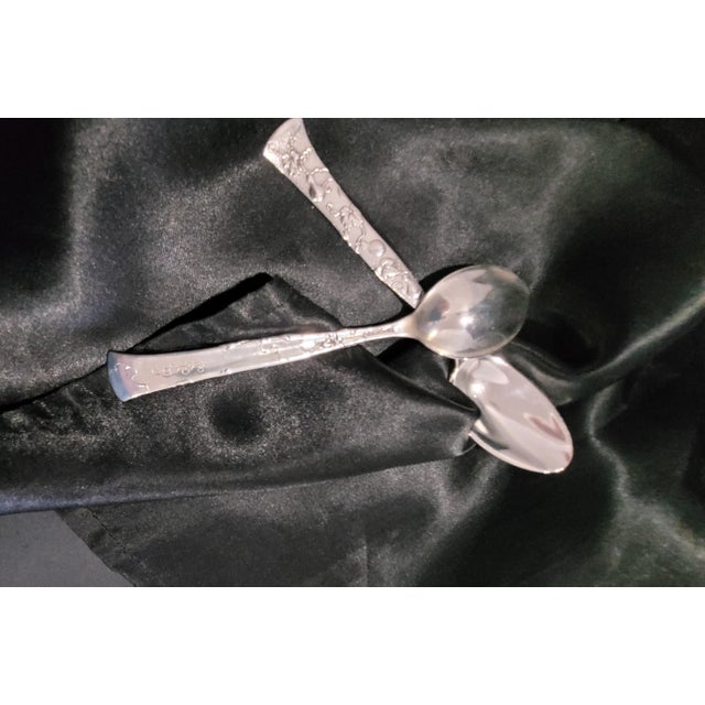 American 1872 Tiffany & Co. Vine Gourd Pattern Sterling Silver Teaspoon 6 1/8" - a Pair For Sale - Image 3 of 12
