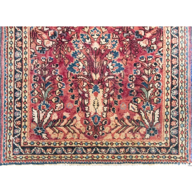 Red Early 20th Century Persian Sarouk Rug For Sale - Image 8 of 12