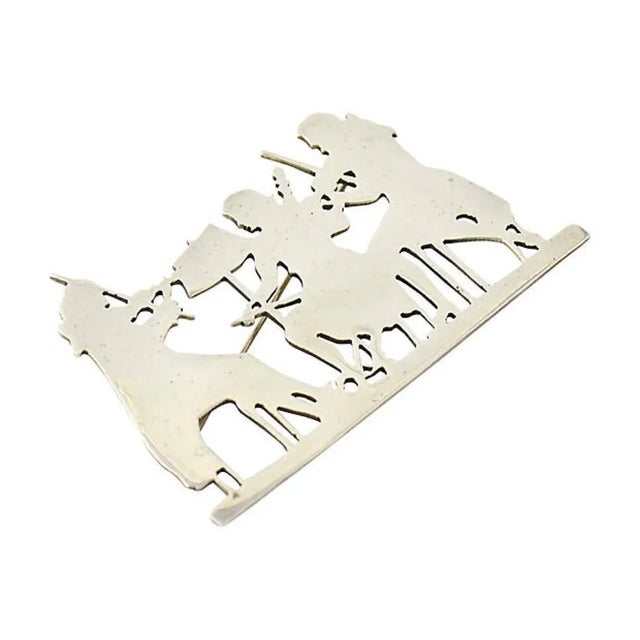 Silver Sterling Silver Victorian Violin Musicians Brooch For Sale - Image 8 of 8